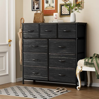 Sweetcrispy 9 Drawer Fabric Dresser Storage Tower - Image 2