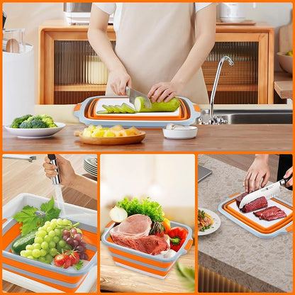 Collapsible BBQ Prep Tub with Cutting Board - Image 3