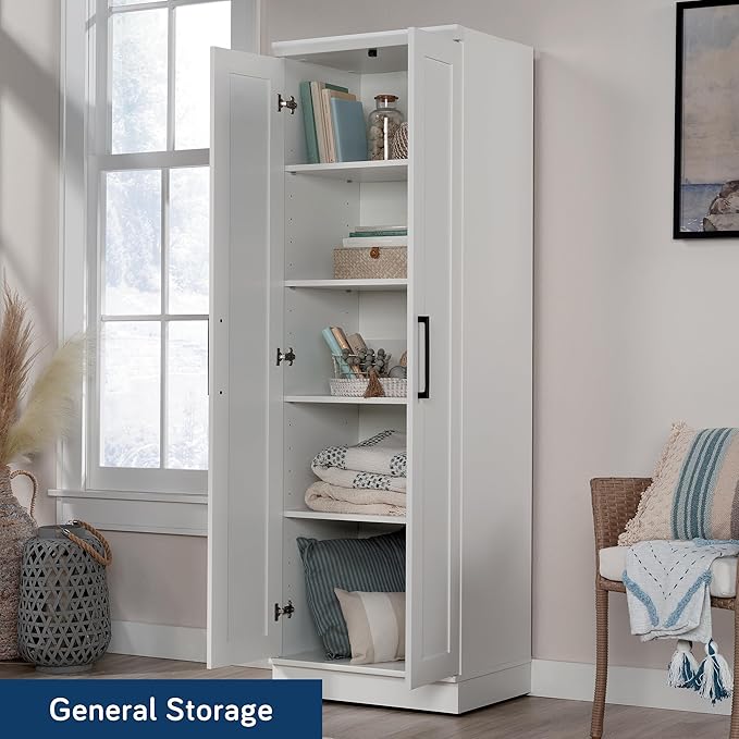 Sauder HomePlus Storage Cabinet/ Pantry cabinets, Soft White finish - Image 5