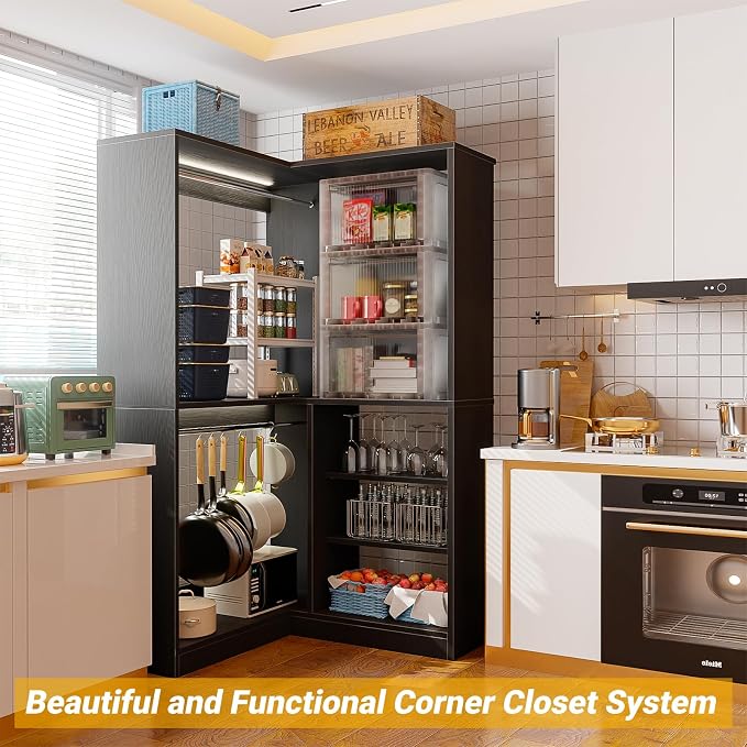 Unikito Corner Closet System, 36” Large Freestanding Closet Organizer Tower - Image 6