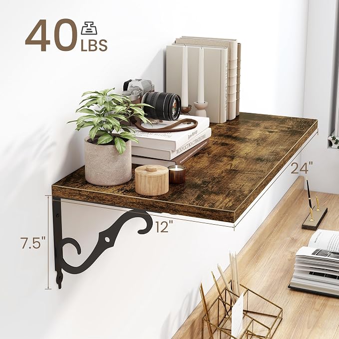 Floating Shelves for Wall, 12 Inch Deep Floating Shelf - Image 3