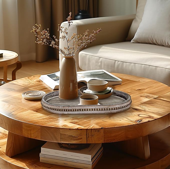 MAONAME Wood Serving Tray, Farmhouse Wooden Tray - Image 6