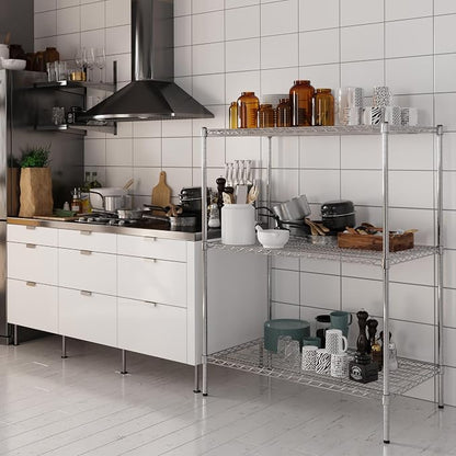 24" Deep x 42" Wide x 54" Height Wire Shelving Kit | 3-Tier | NSF Commercial - Image 2
