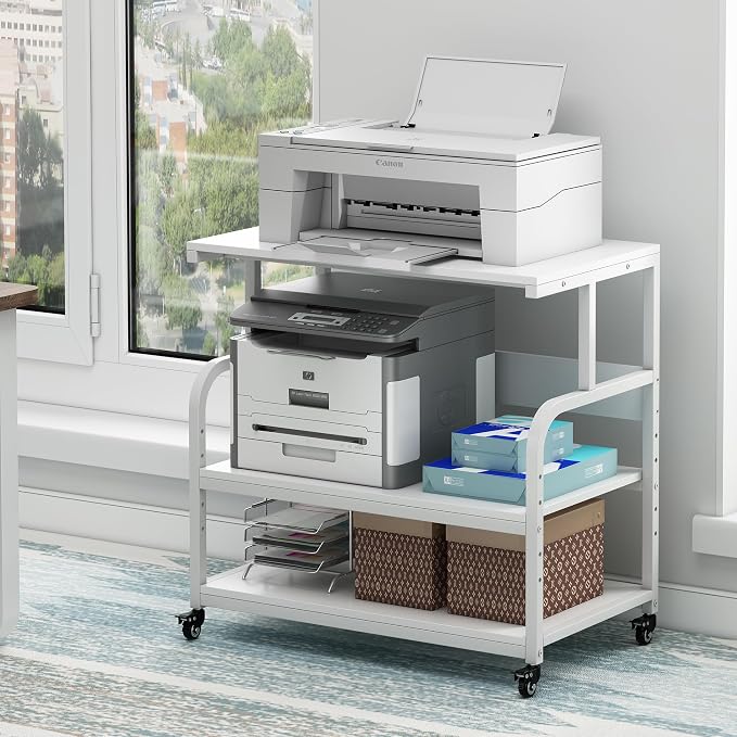 Printer Stand, 32.3" x 18.9" x 32.1" Extra Large Printer Table by Fannova
