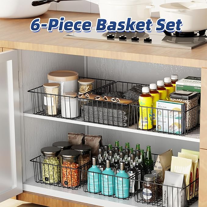 Simple Trending 6 Pack Large Wire Baskets - Image 3