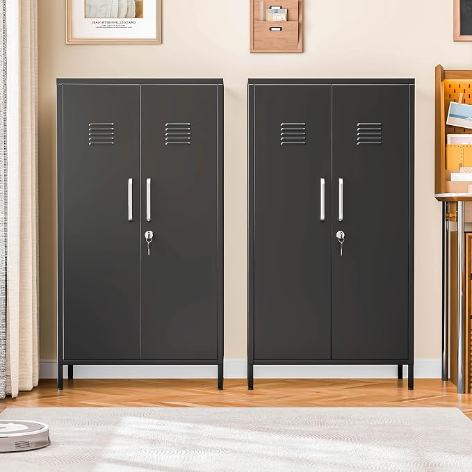 PAOFIN 47" Metal Storage Locker, Lockable Employees Metal Locker - Image 9