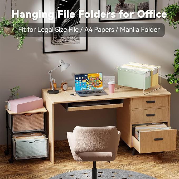 Ansook Legal Size Hanging File Folders, 6 Pack Extra Capacity Expanding File - Image 7