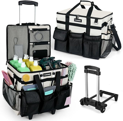 Large Rolling Cleaning Caddy Bag by Unknown
