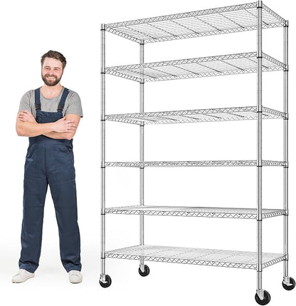 Romorgniz 6-Tier Rolling Storage Shelves by Romorgniz
