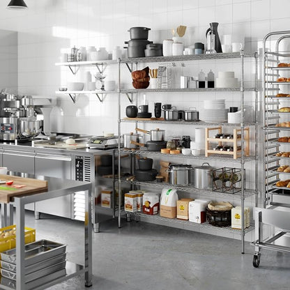 14" Deep x 60" Wide x 74" Height Wire Shelving Kit | 6-Tier | NSF Commercial - Image 5