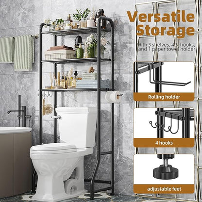 Simple Trending Over The Toilet Storage Rack, Metal 3 Tier Bathroom Organizer - Image 5
