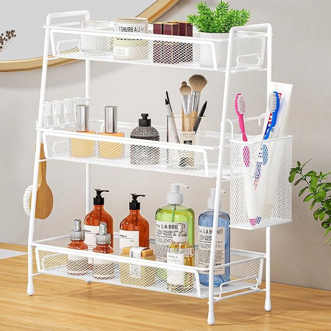 VITVITI 3-Tier Bathroom Organizer Countertop, Metal Wire Mesh Bathroom Counter by VITVITI