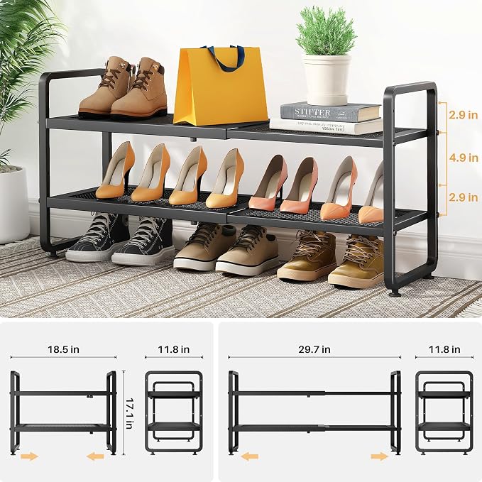 SNTD Shoe Rack - Expandable Shoe Organizer - Image 3