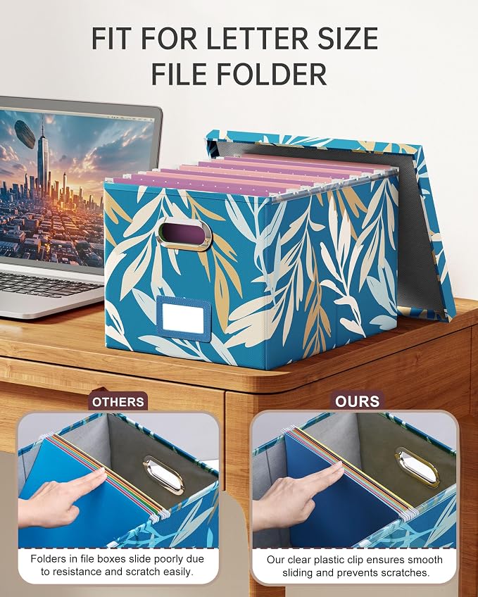 File Organizer with Lid, File Box, File Cabinet - Image 3