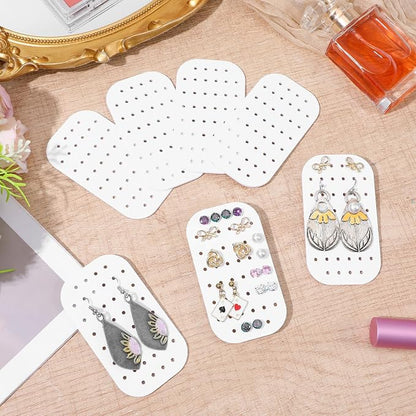 24pcs Acrylic Stud Earring Organizer Cards, Rectangle Jewelry Display Rack - Image 4