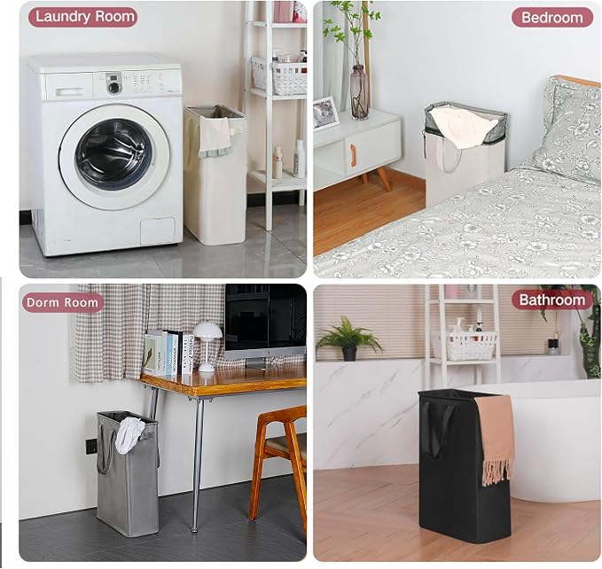 efluky Slim Laundry Basket, Narrow Laundry Hamper - Image 7