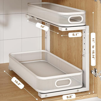 2 Pack 19.3IN-Depth Under Sink Organizer - Image 2