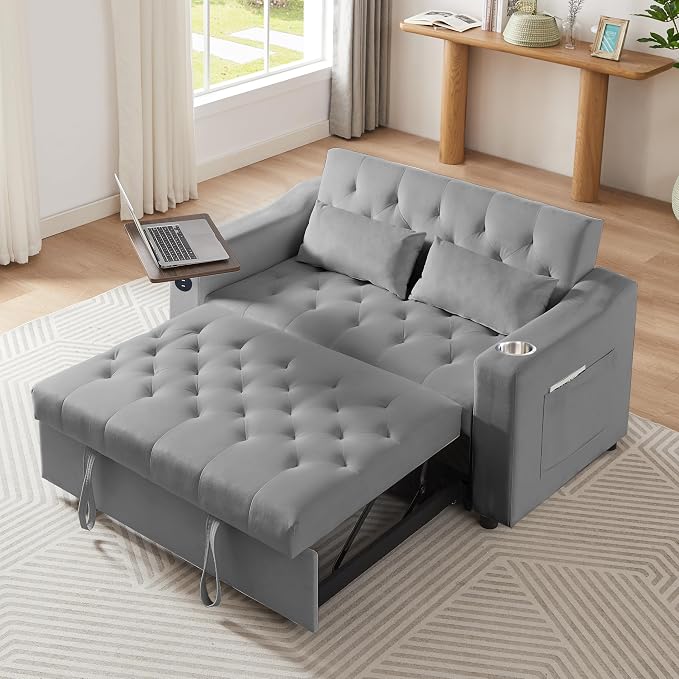 hansones 3-in-1 Convertible Sleeper Sofa Bed, Pullout Couch by hansones