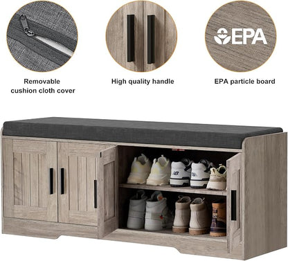 Homleke 2-Tier Storage Bench, Shoe Bench - Image 7