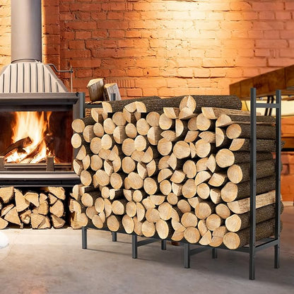 4FT Firewood Rack Indoor Outdoor, Heavy Duty Log Holder Stand - Image 6