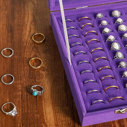 Frebeauty Ring Organizer Tray 100 Slots Ring Holder - Image 6