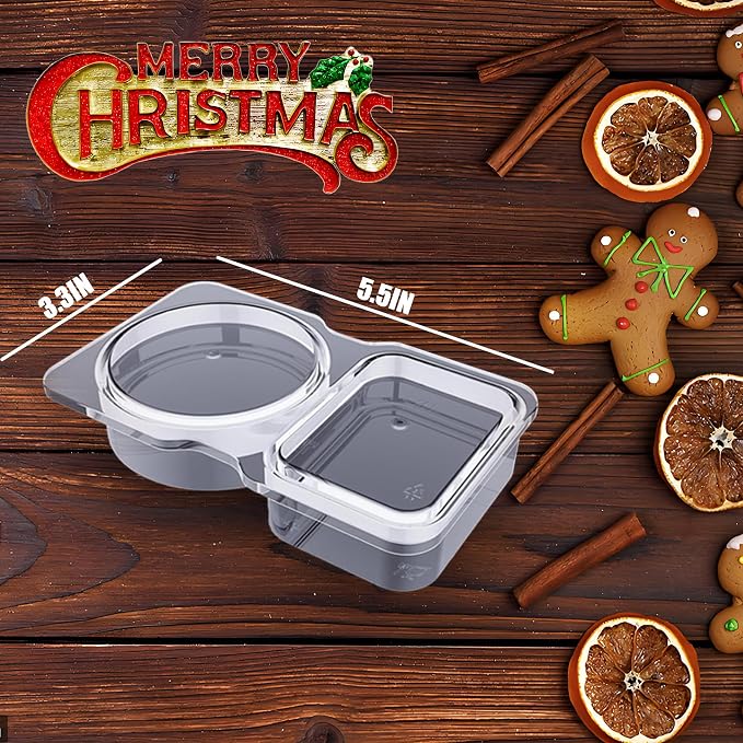 VOUKEN Double Compartment Condiment Container - Image 2