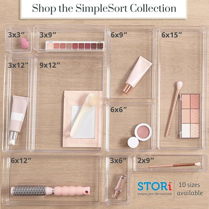 STORi SimpleSort 18-Piece Stackable Clear Drawer Organizer Set | Multi-size - Image 8