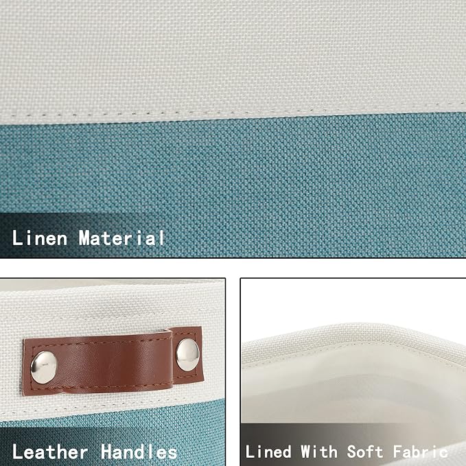 HNZIGE Storage Baskets Bins Set, Small Fabric Baskets - Image 6