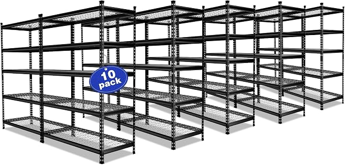WORKPRO 5-Tier Metal Storage Shelving Unit, 48”W x 24”D x 72”H, Adjustable by WORKPRO