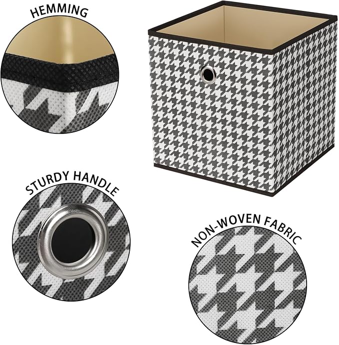 Foldable Storage Cubes Bins, 11 Inch Cloth Storage Cube Fabric Storage Box - Image 7