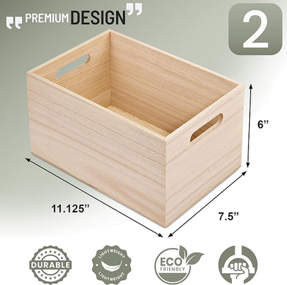 Sorbus Unfinished Wood Crates - Image 6