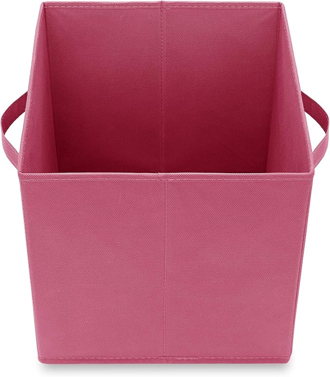 Casafield Set of 6 Collapsible Fabric Cube Storage Bins, Hot Pink - Image 4