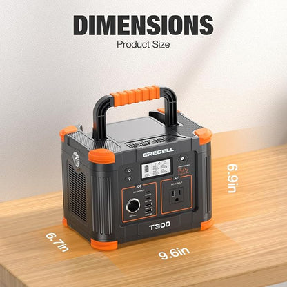 GRECELL 300W Portable Power Station 230.88Wh Solar Generator - Image 2