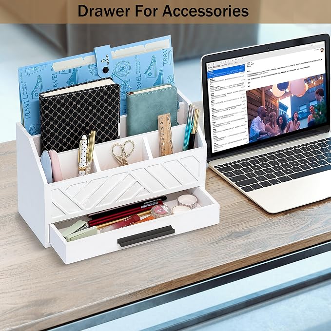 dreampossible Wood Desk Organizer and Accessories - Image 2