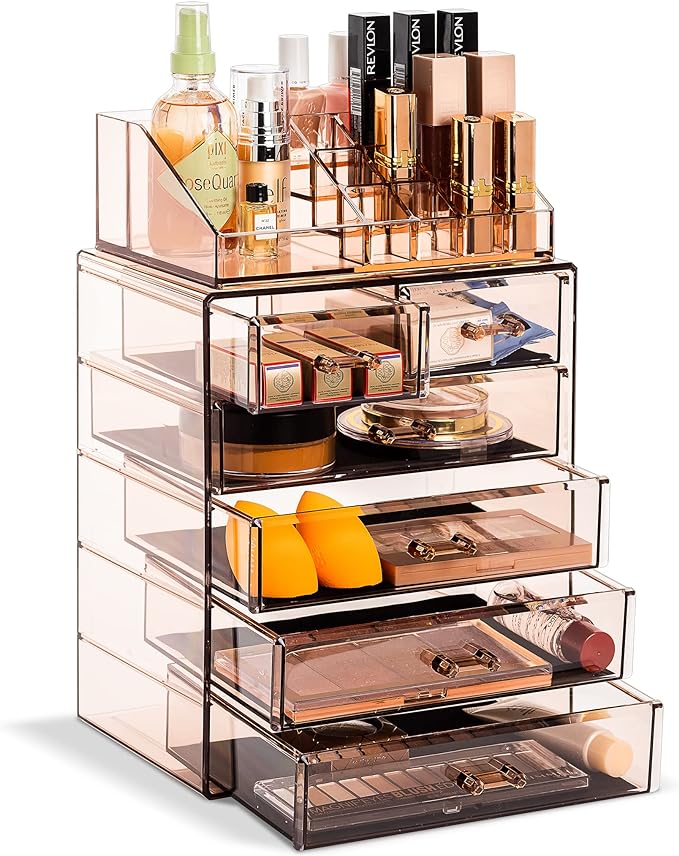 Sorbus Acrylic Makeup Organizer Set, 6-Drawer Vanity & Countertop Cosmetic by Sorbus