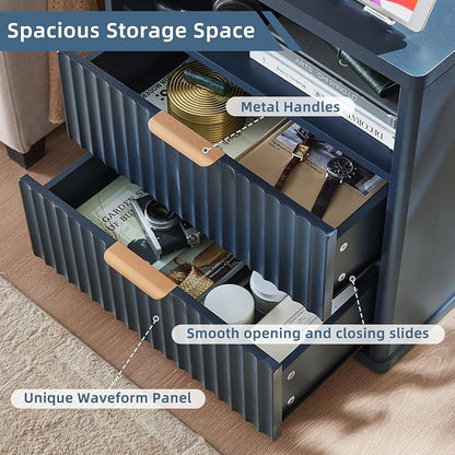 LEYAOYAO Fluted Nightstand - Image 5