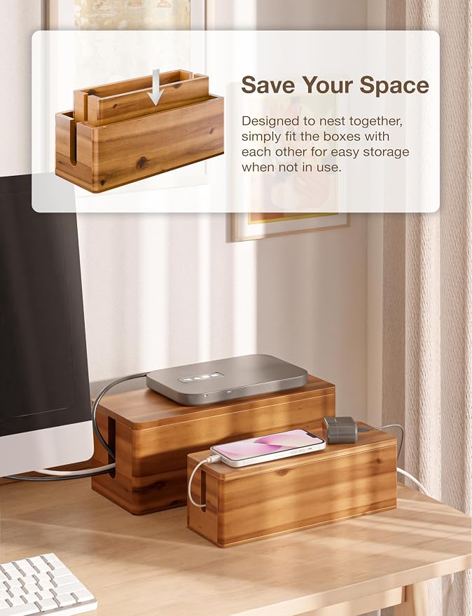 Acacia Large Cable Management Box - Image 6