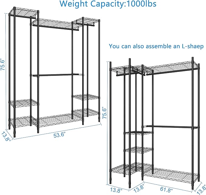 Garment Rack Heavy Duty Clothes Rack - Image 5