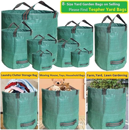Professional 3-Pack 106 Gallon Large Lawn Garden Bags Reusable Yard Waste Bags - Image 3