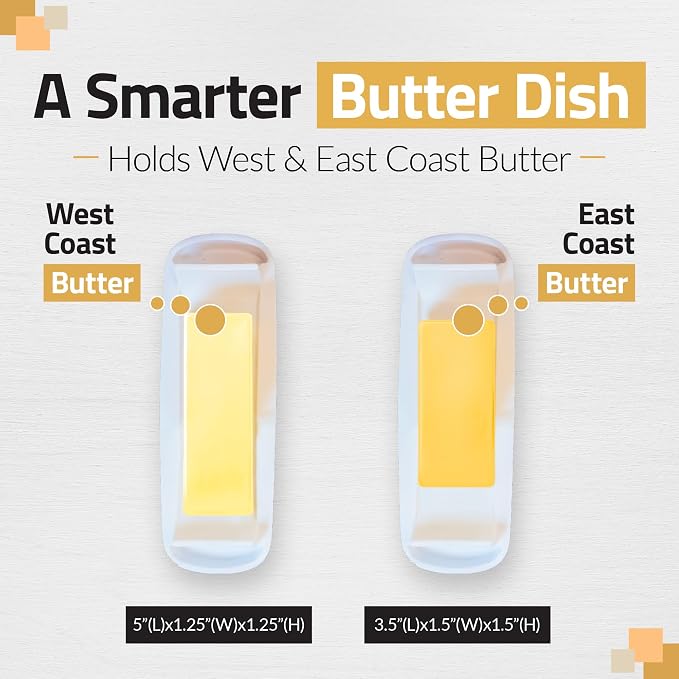 Butter Hub Butter Dish with Lid and Knife, Magnetic Butter Keeper, Easy Scoop - Image 5