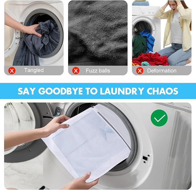 4 Pack Mesh Laundry Bags for Delicates, Laundry Bags Mesh Wash Bags, Lingerie - Image 6