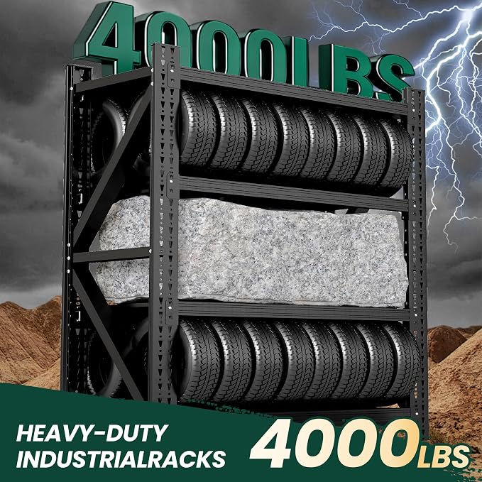 Heavy Duty Garage Storage Shelves 4000LBS Capacity, Metal Shelving Unit - Image 3