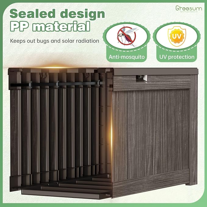 Greesum Outdoor Storage Box 120 Gallon Storage Bin - Image 3