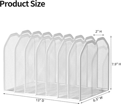 White 7-Section File Folder Organizer - Image 3