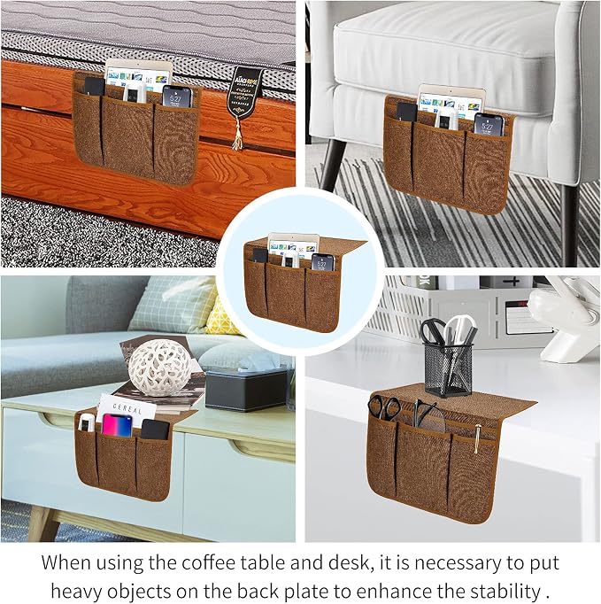 Bedside Caddy Bedside Storage Organizer Magazine Phone Tablet iPad Remote Holder - Image 5