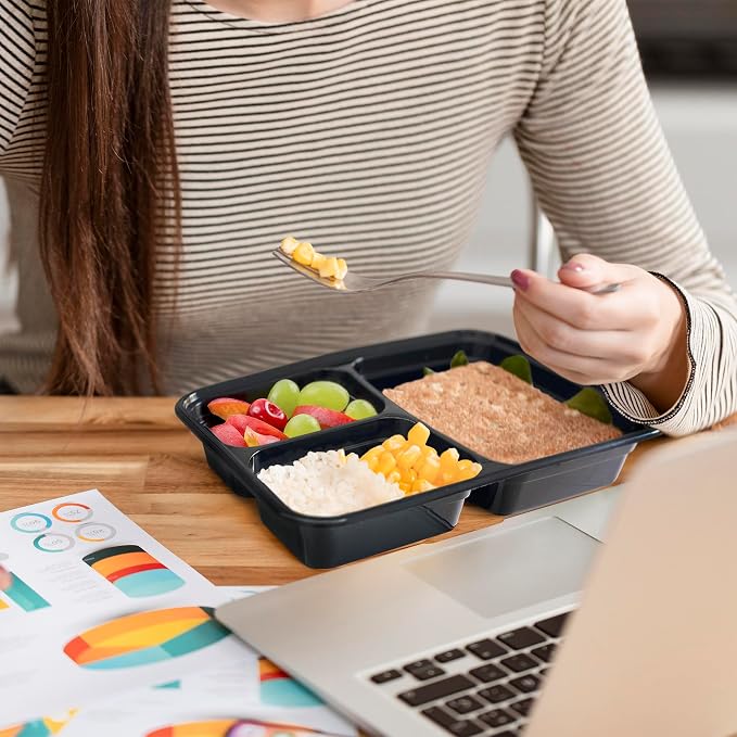 GUSTO 24 oz - 3 Compartment Meal Prep Containers - Image 6