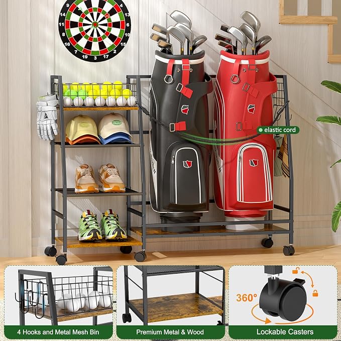 Golf Bag Storage Rack for Garage - Image 4