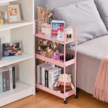 KINGRACK Slim Rolling Storage Cart 3 Tier - Image 2