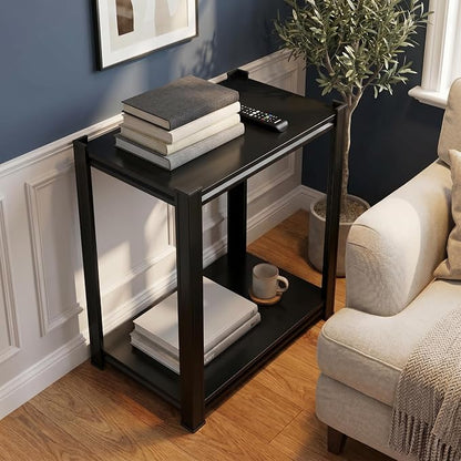 2 Tier Metal Bookshelf, Adjustable Tall Bookcase, Heavy Duty 1200 LBS Modern by BEESTMUEBLE