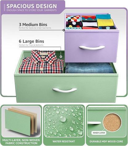 Sorbus Kids Dresser with 9 Drawers - Image 5